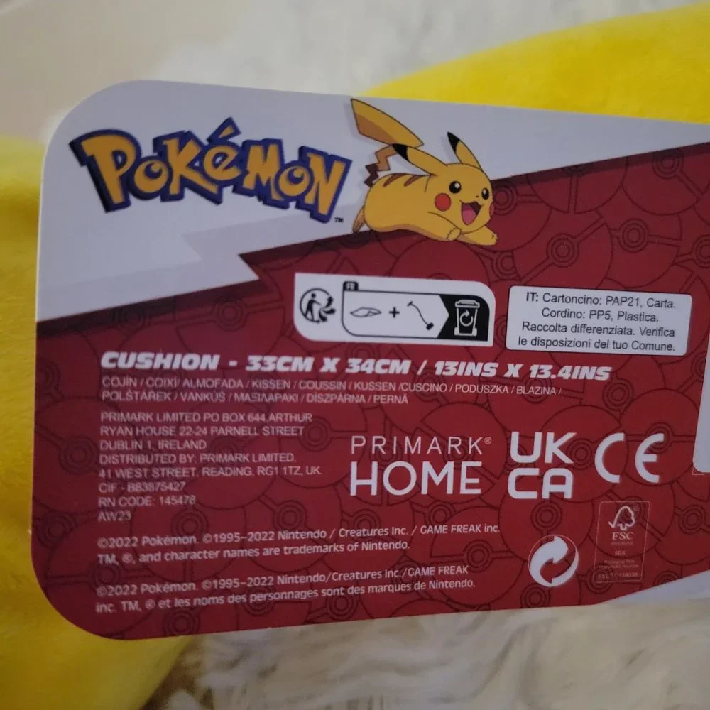 Pokémon Pikachu Figural Pillow
